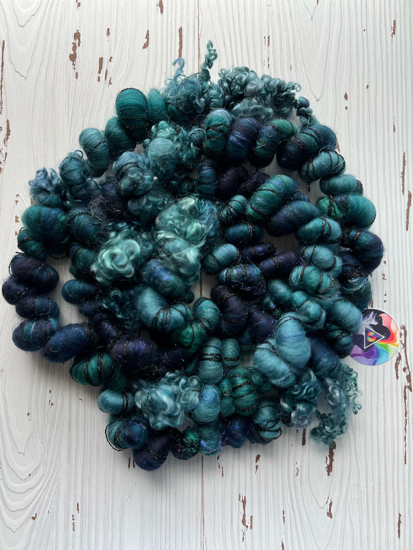 "Enchanted Lake" Jumbo Corespun Coil Art Yarn