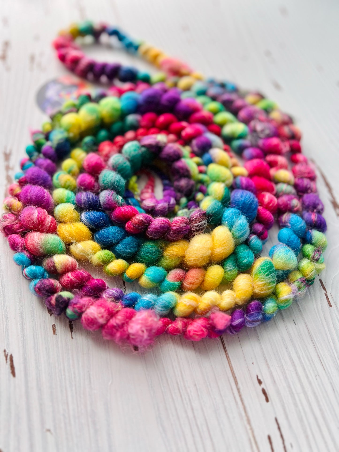 "Tropical Feathers" Mini Spiral Ply Yarn