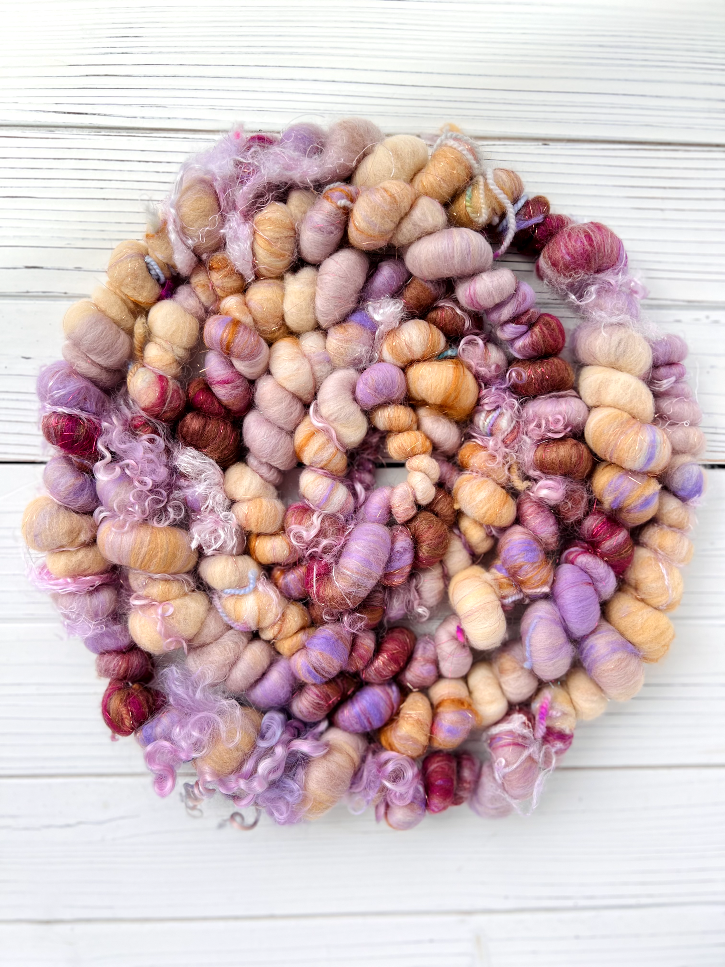 "Wild Berry Pie" Coiled Art Yarn
