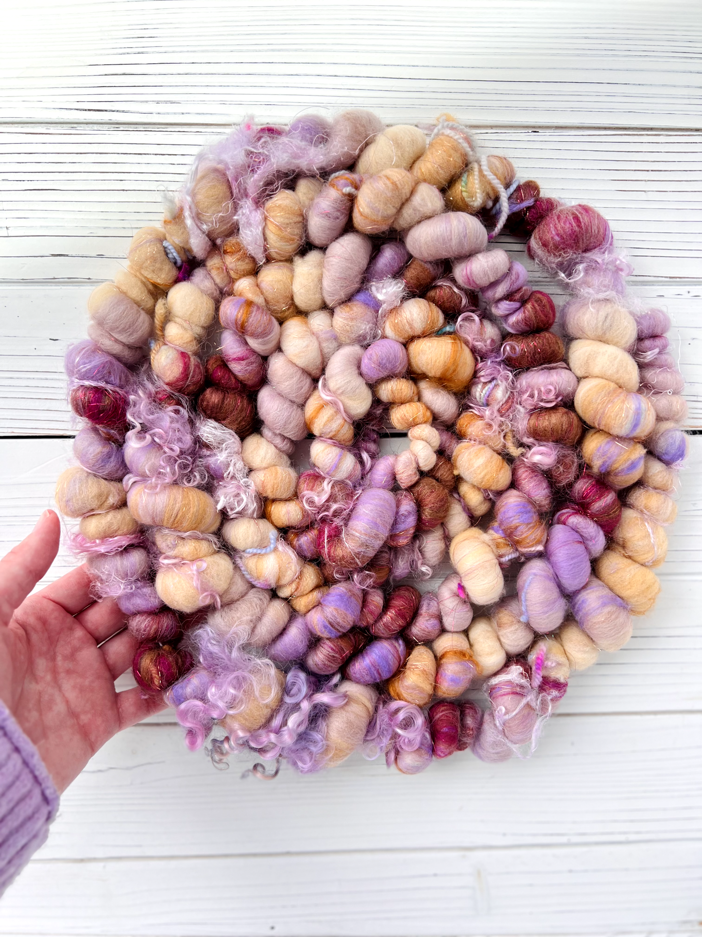 "Wild Berry Pie" Coiled Art Yarn