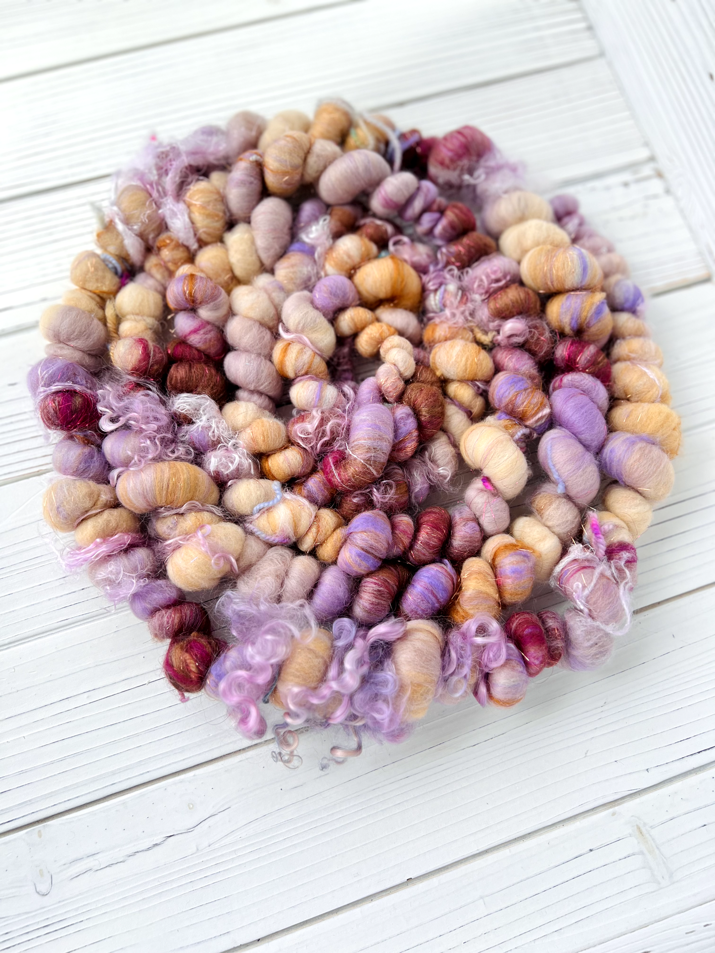 "Wild Berry Pie" Coiled Art Yarn