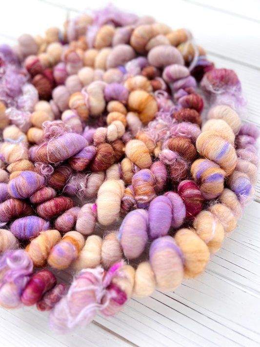 "Wild Berry Pie" Coiled Art Yarn