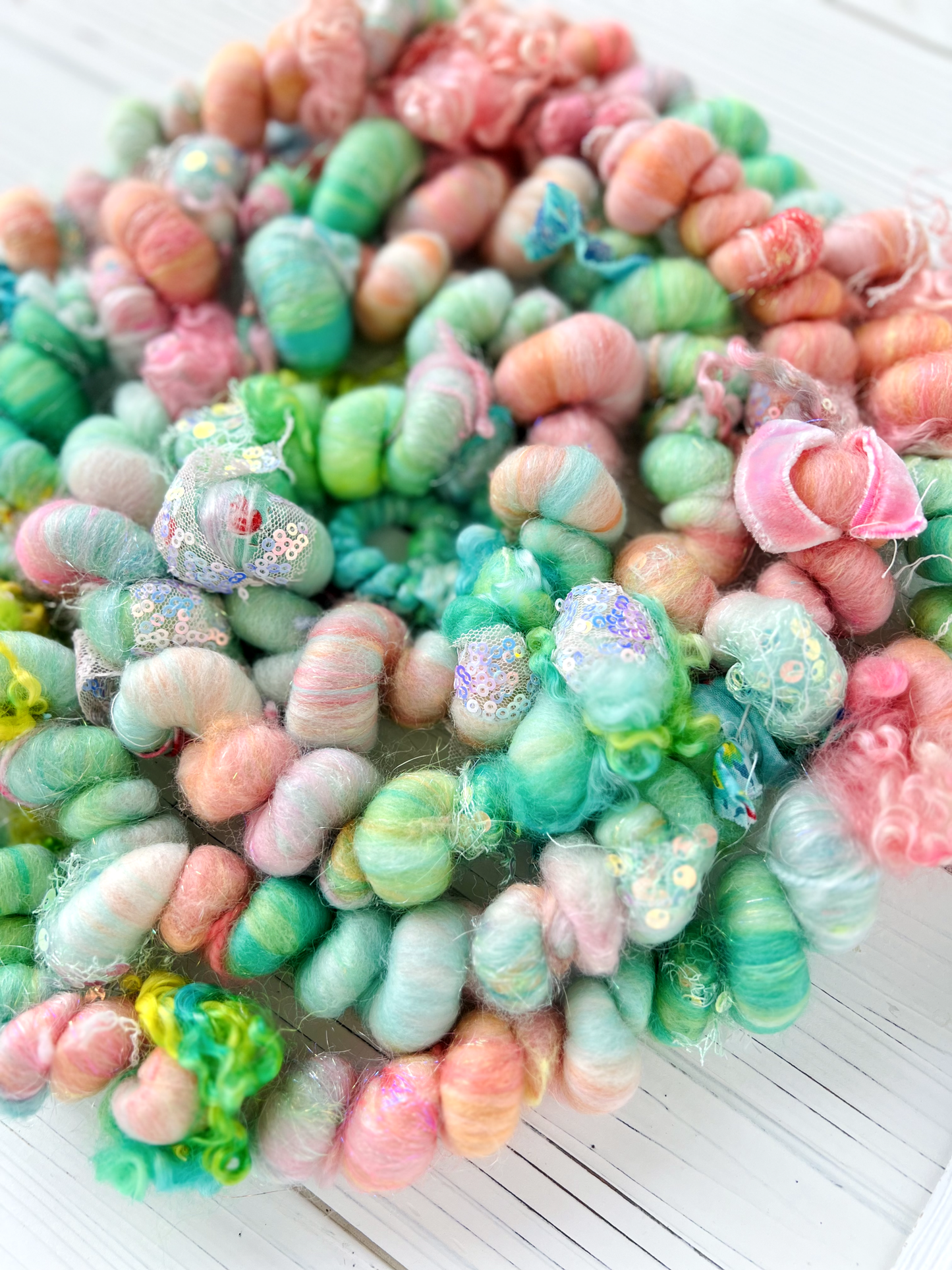 "Renewal" Coiled Art Yarn