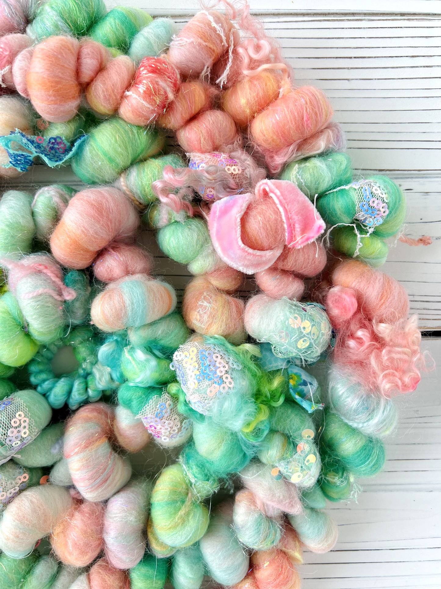 "Renewal" Coiled Art Yarn