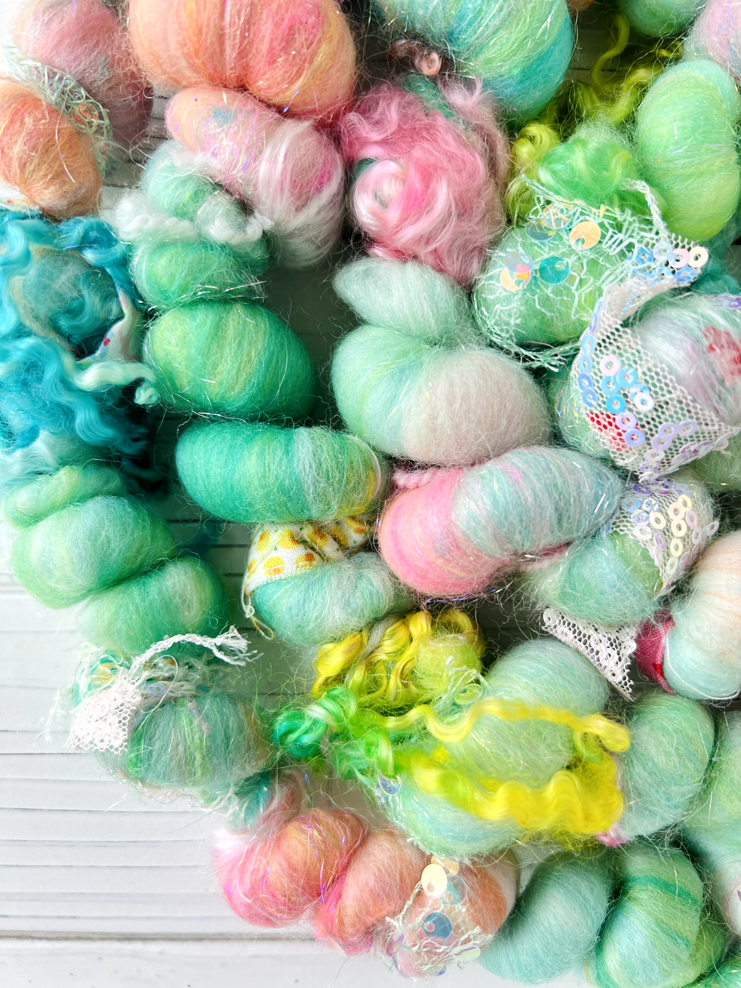 "Renewal" Coiled Art Yarn