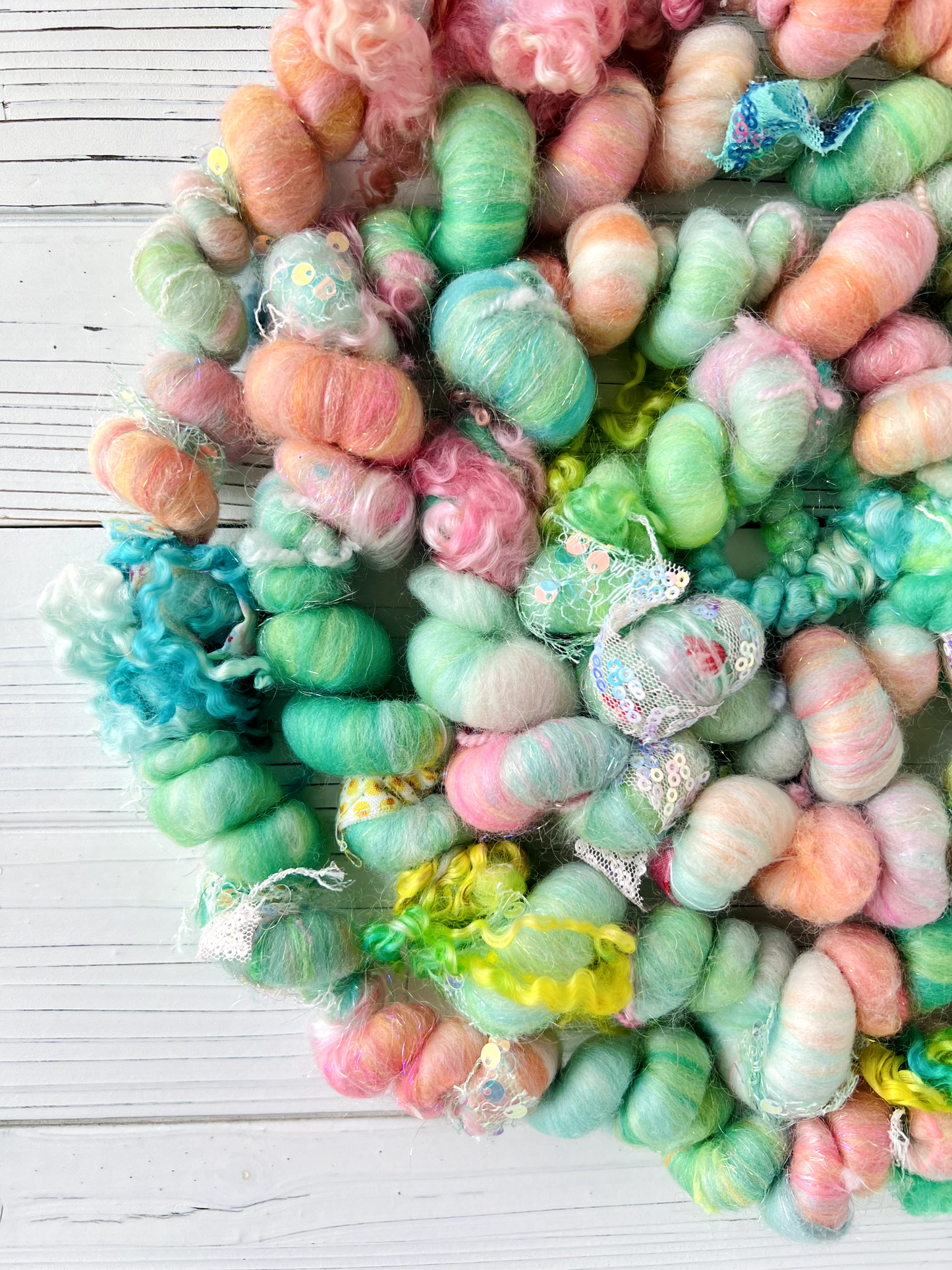 "Renewal" Coiled Art Yarn