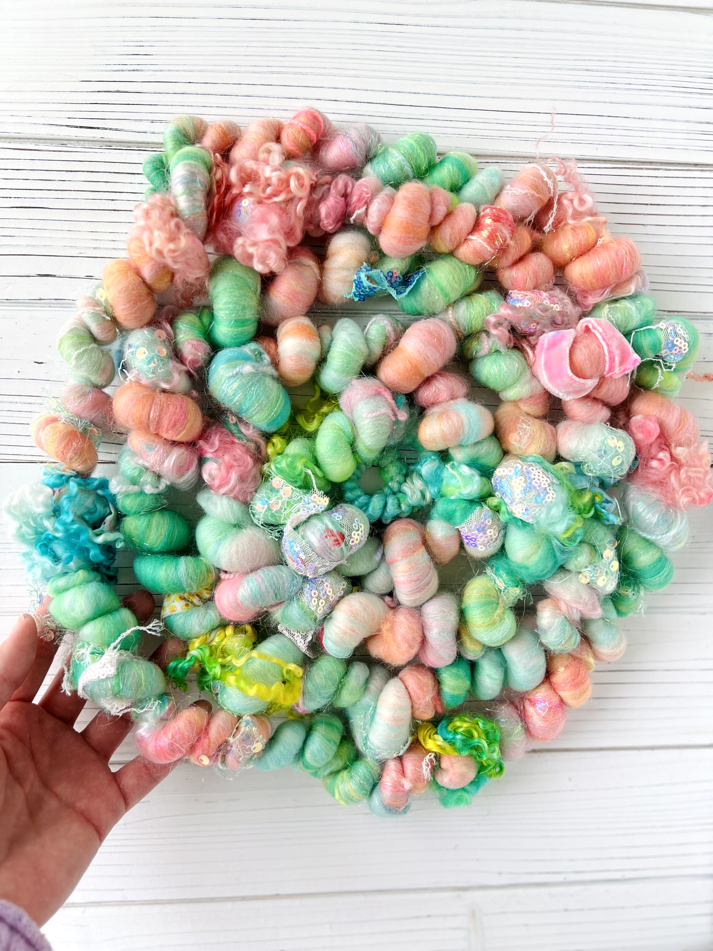 "Renewal" Coiled Art Yarn