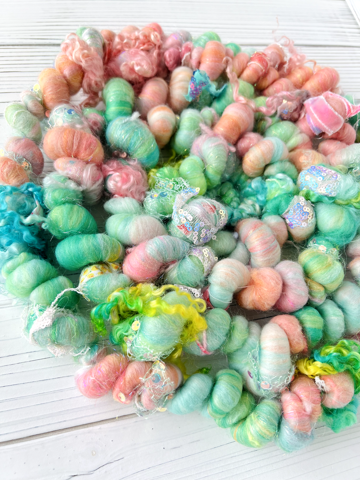 "Renewal" Coiled Art Yarn