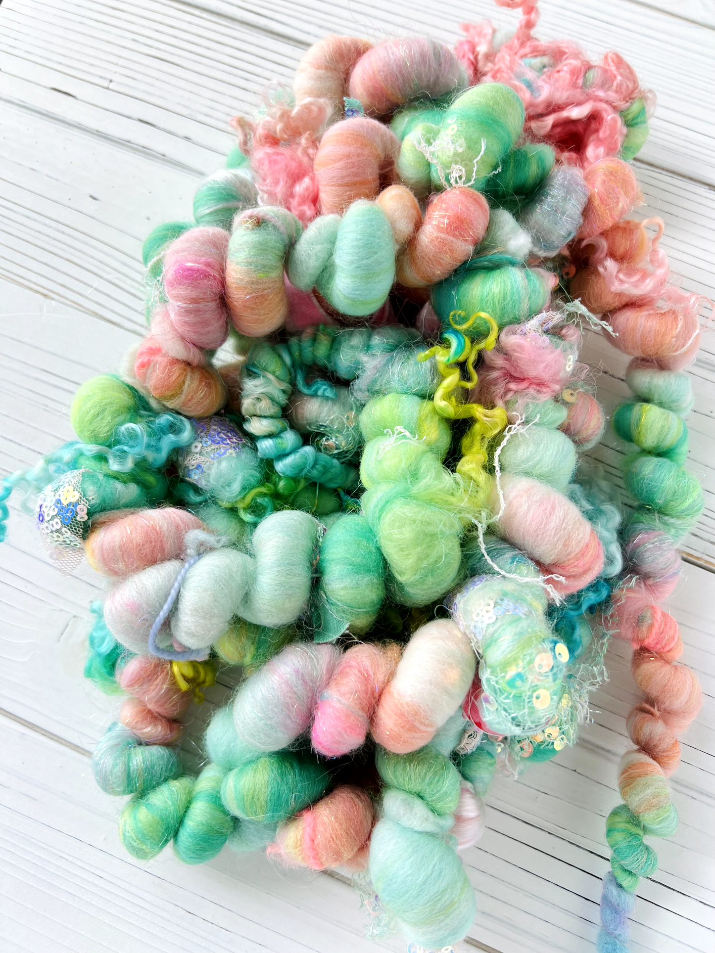 "Renewal" Coiled Art Yarn