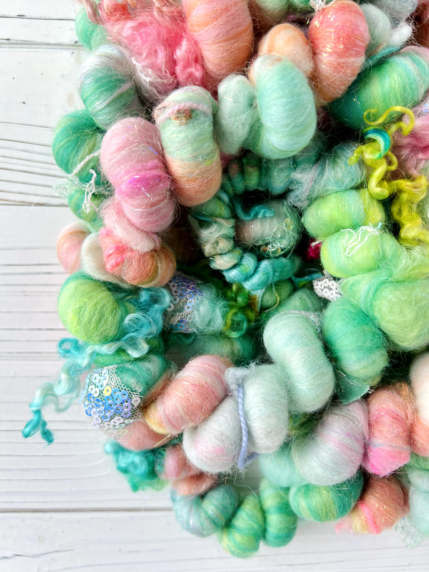 "Renewal" Coiled Art Yarn