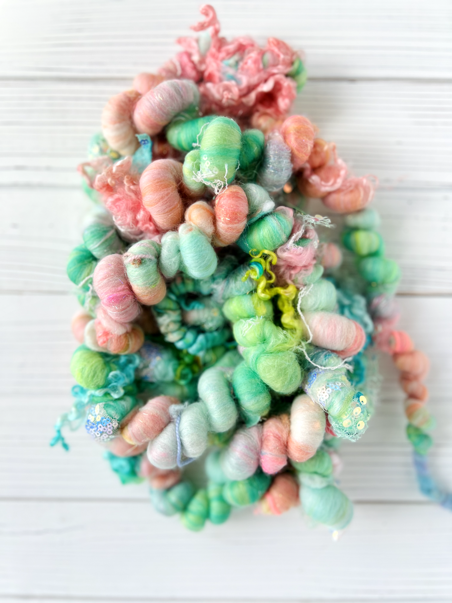 "Renewal" Coiled Art Yarn