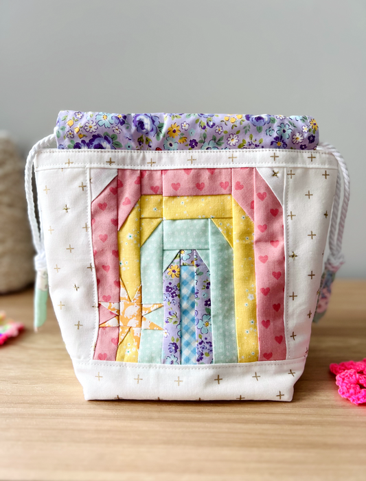 "Rainbows and Unicorns" Quilted Drawstring Pouch