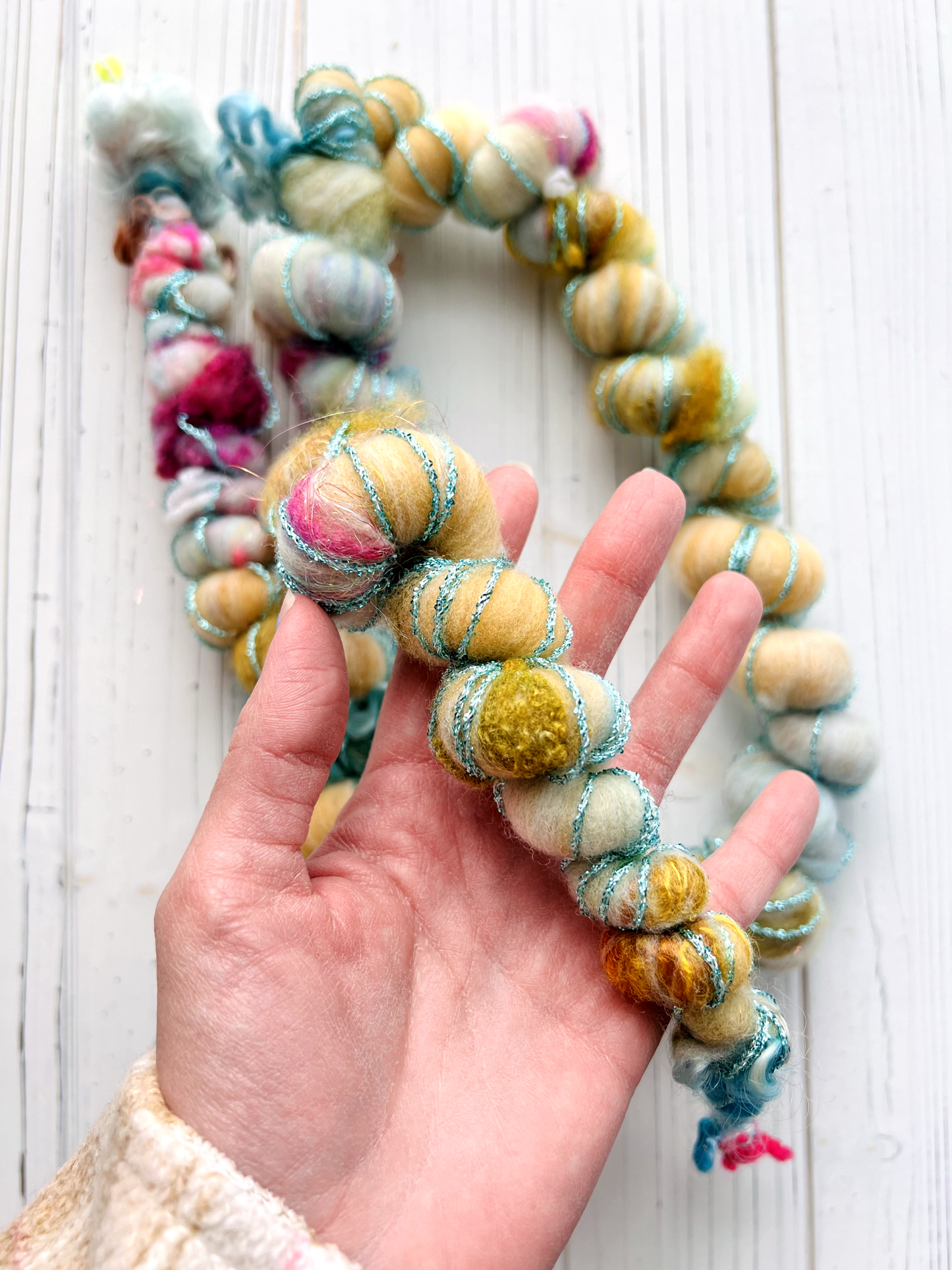 "The Druid and the Flower" Corespun Coil Art Yarn