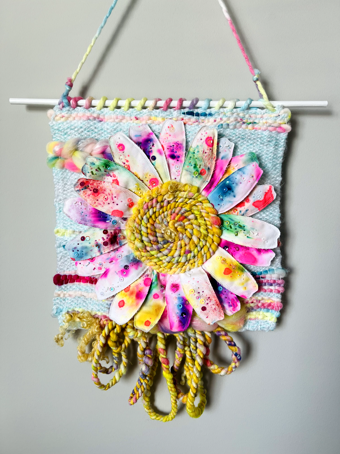 "Speckles of a Superbloom" Mixed Media Wall Hanging