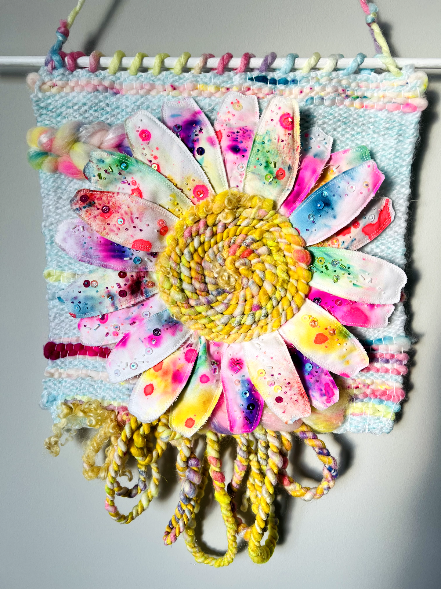 "Speckles of a Superbloom" Mixed Media Wall Hanging