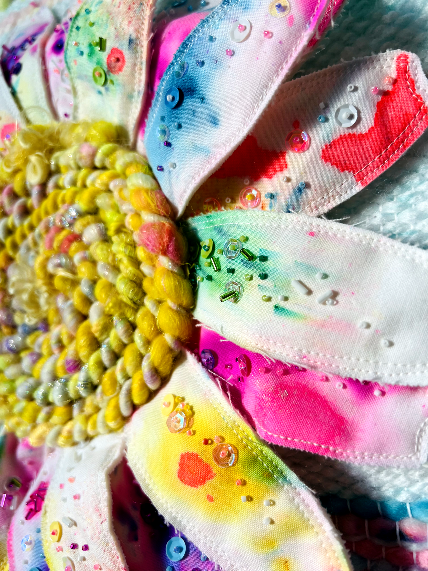 "Speckles of a Superbloom" Mixed Media Wall Hanging
