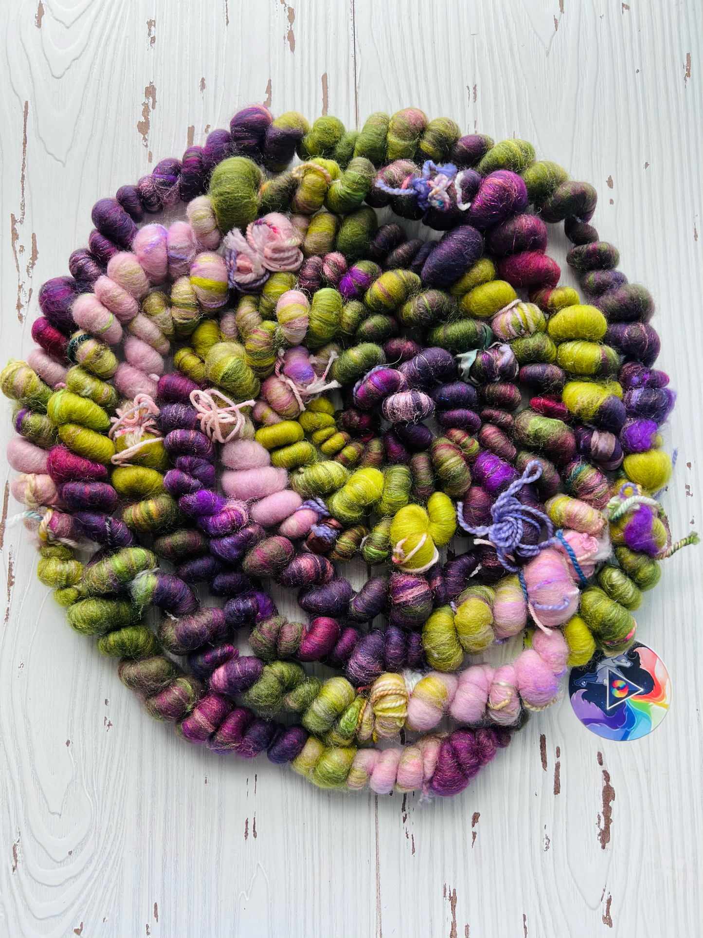 "Fairy Forest" Scrappy Corespun Coils Art Yarn
