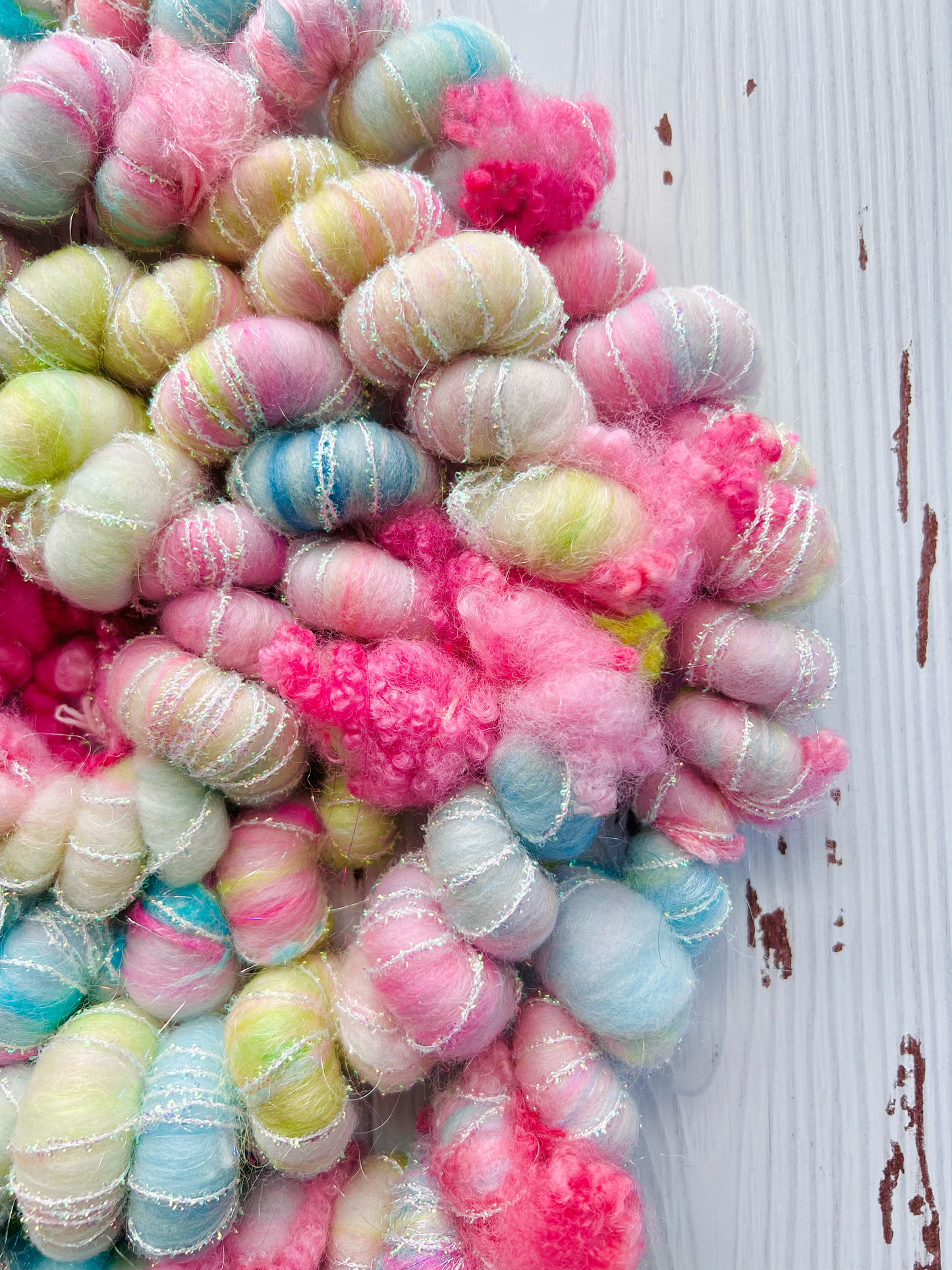 "Rue de Macaron" Jumbo Corespun Coil Art Yarn