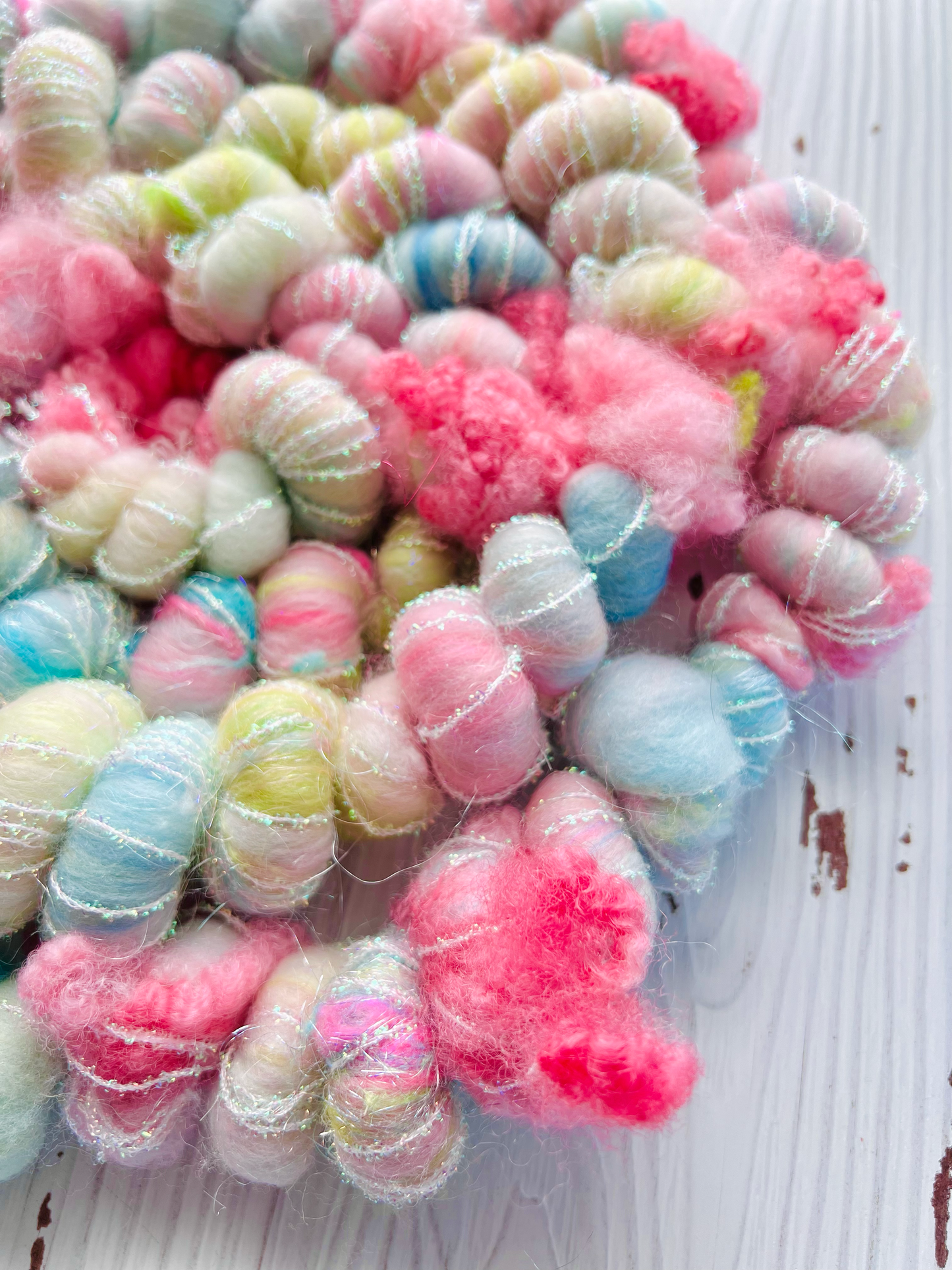 "Rue de Macaron" Jumbo Corespun Coil Art Yarn