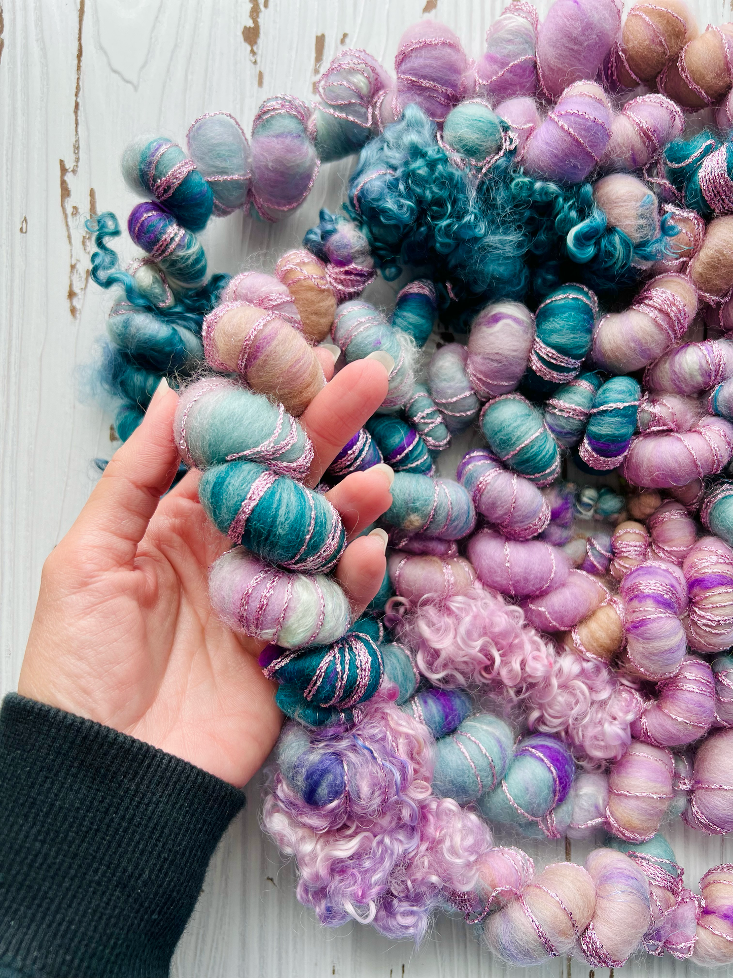 "Sirena" Corespun Coil Art Yarn