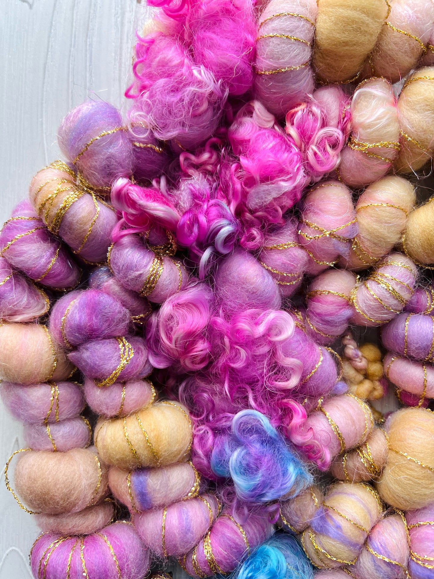 "Lavender Boulangerie" Jumbo Corespun Coil Art Yarn