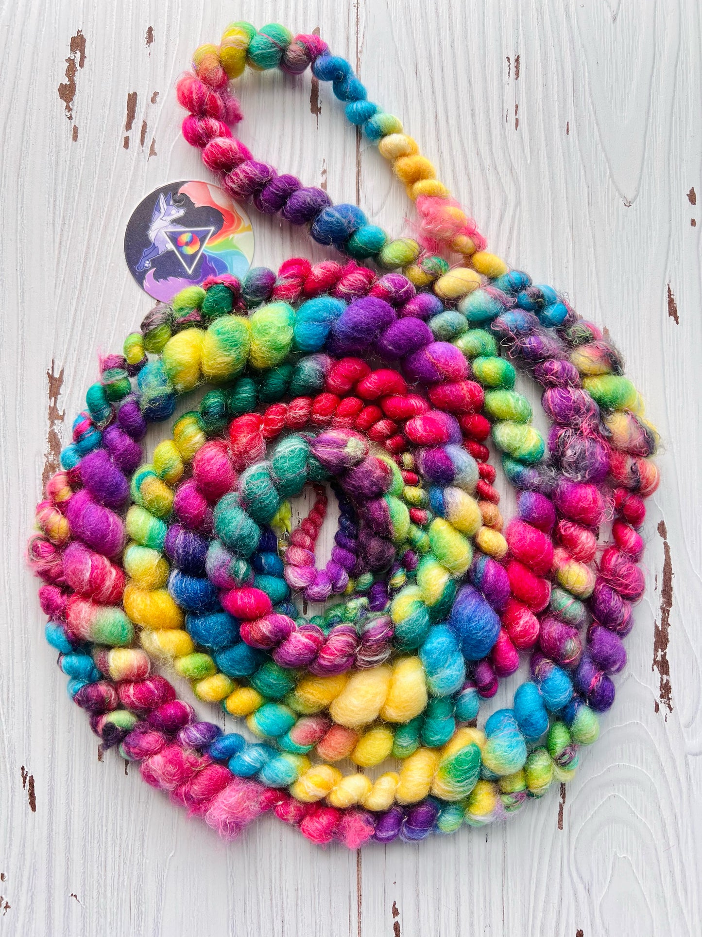 "Tropical Feathers" Mini Spiral Ply Yarn
