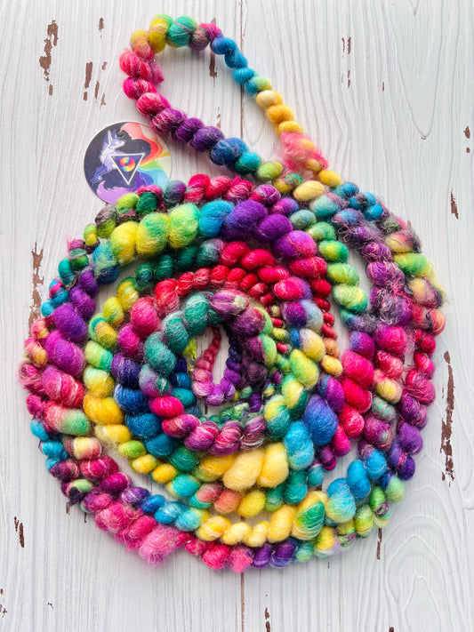 "Tropical Feathers" Mini Spiral Ply Yarn