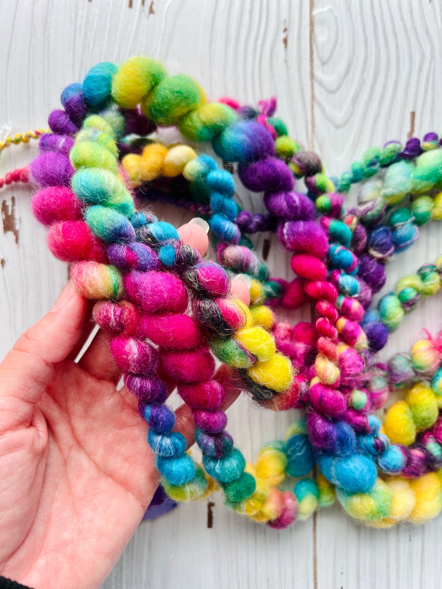 "Tropical Feathers" Mini Spiral Ply Yarn