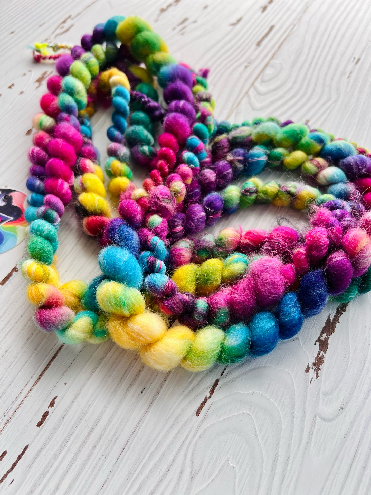 "Tropical Feathers" Mini Spiral Ply Yarn