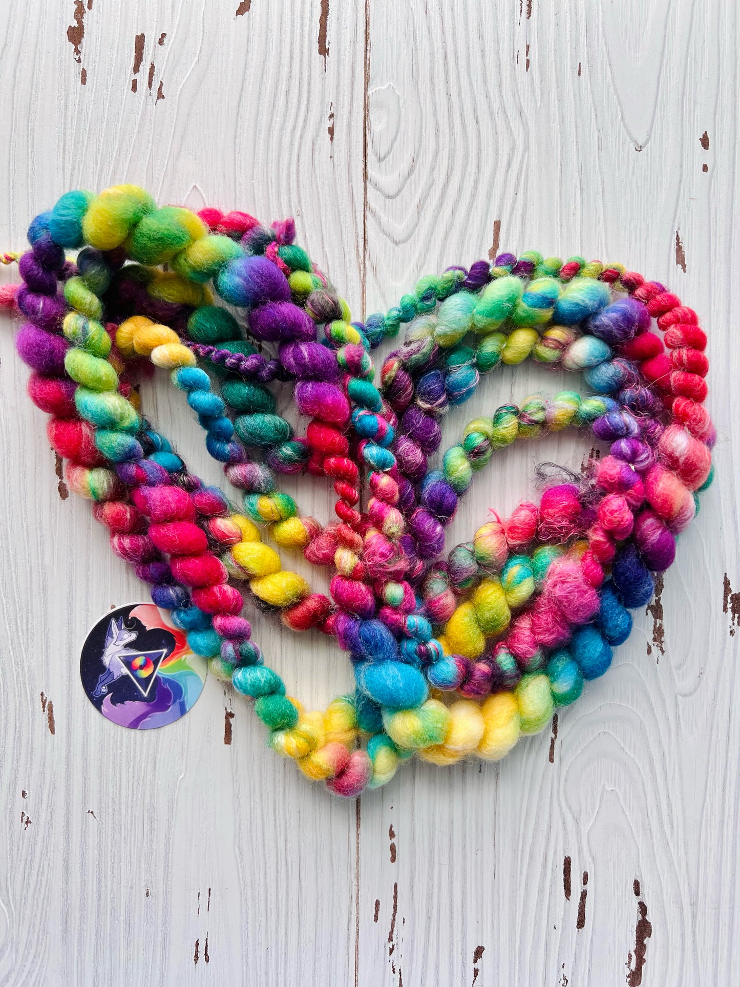 "Tropical Feathers" Mini Spiral Ply Yarn