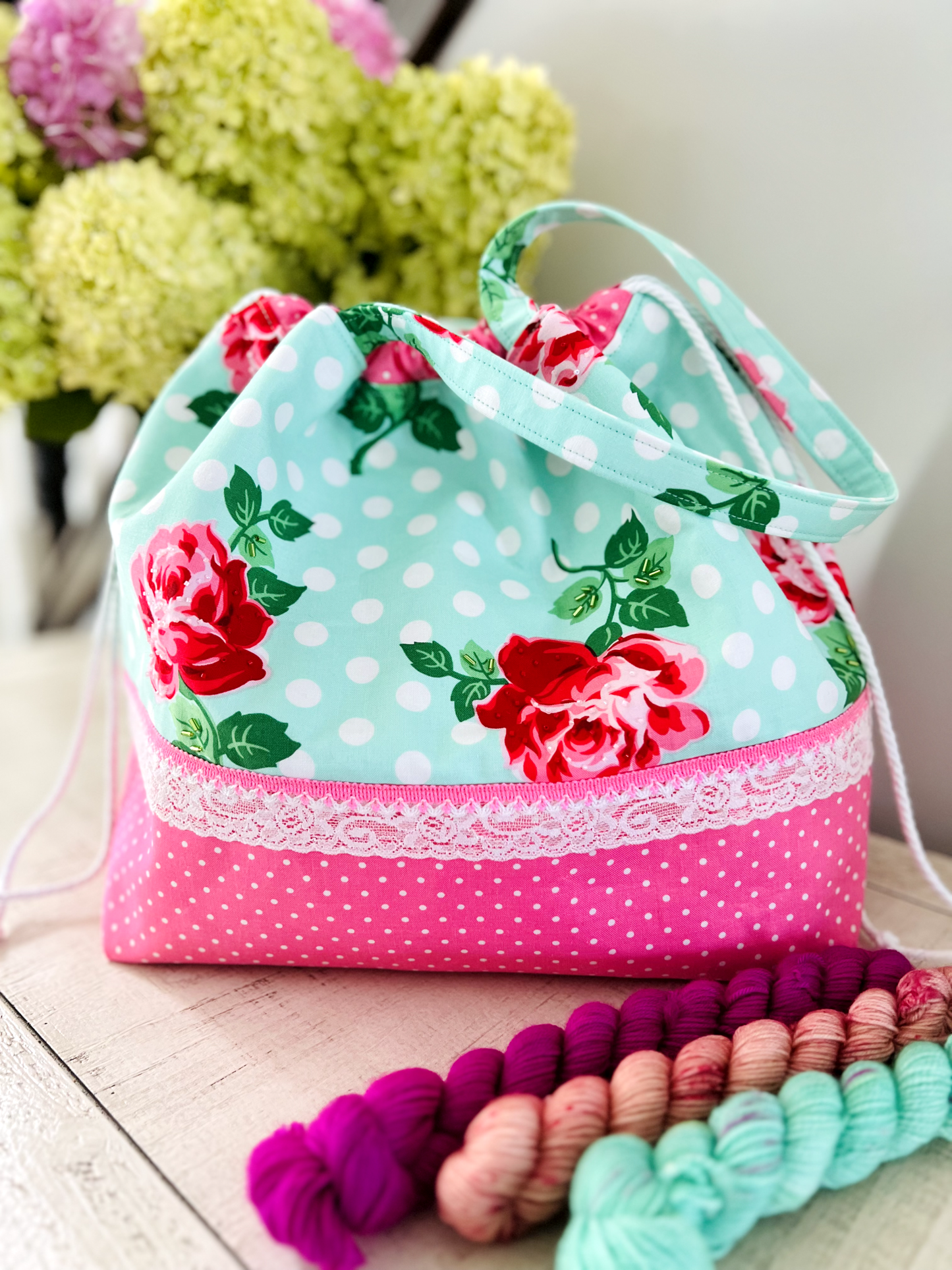 "Rose Garden" Large Project Bag