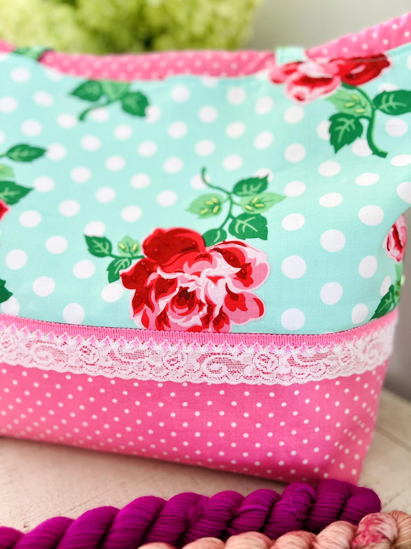 "Rose Garden" Large Project Bag