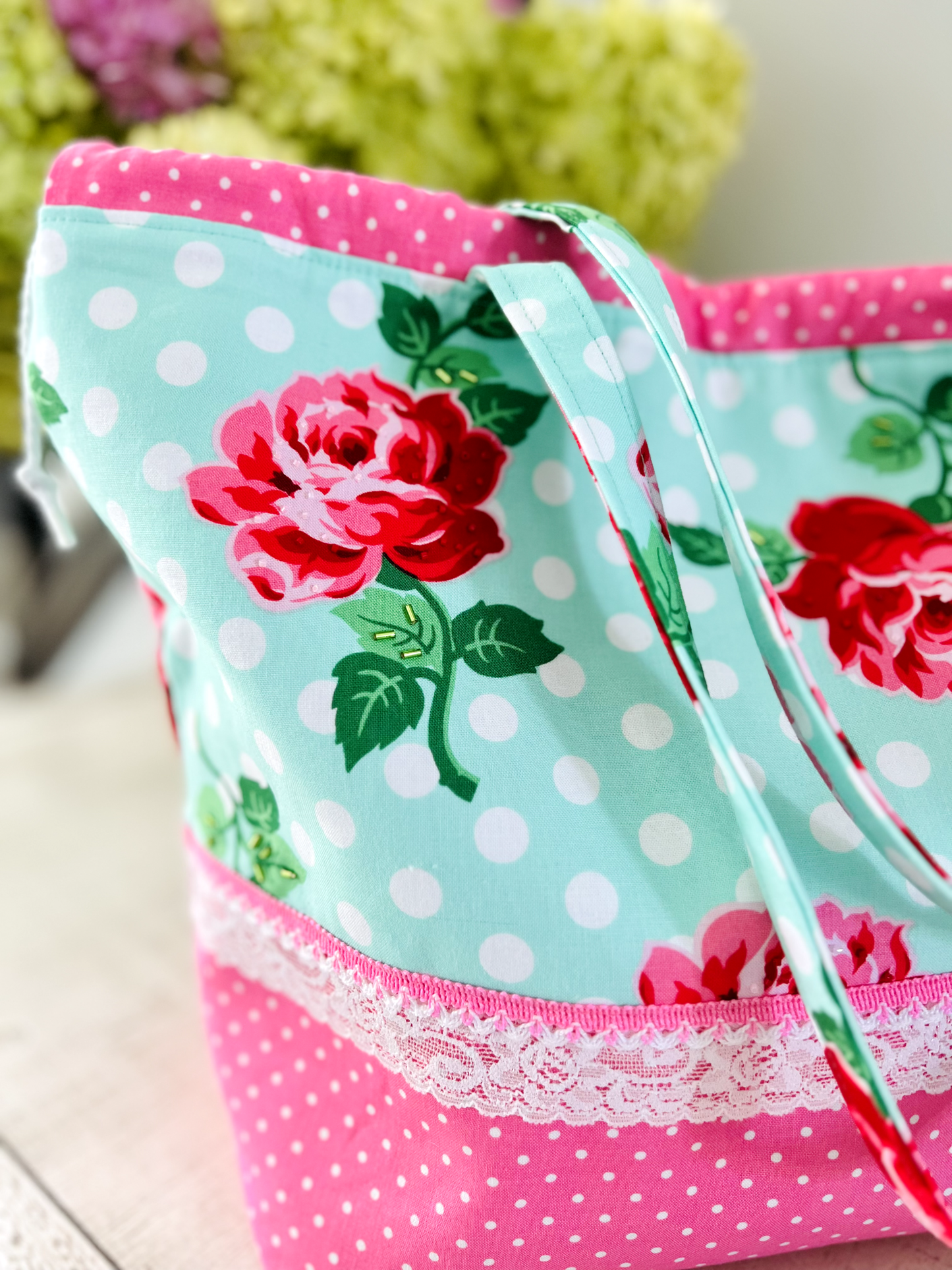 "Rose Garden" Large Project Bag