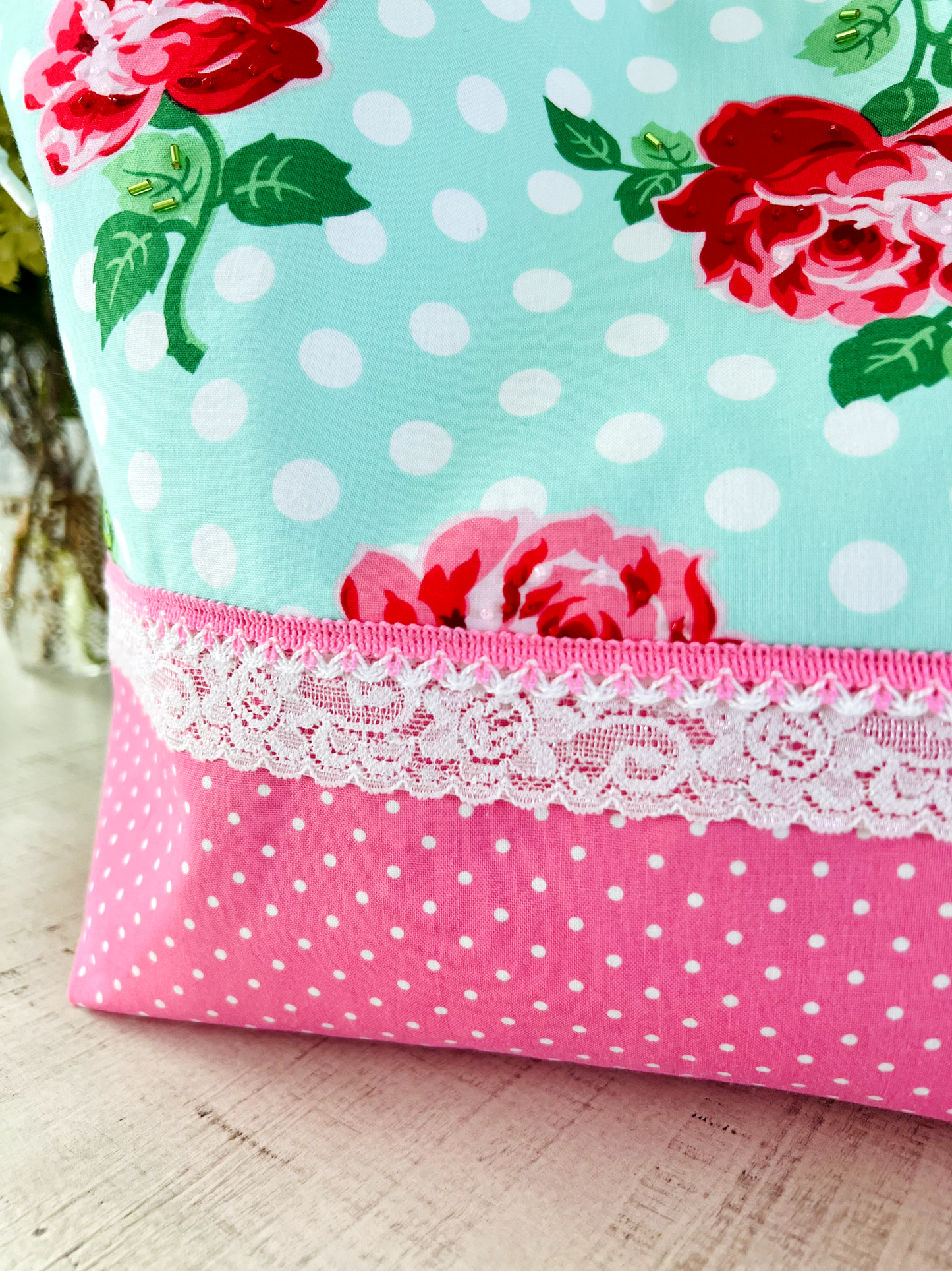 "Rose Garden" Large Project Bag