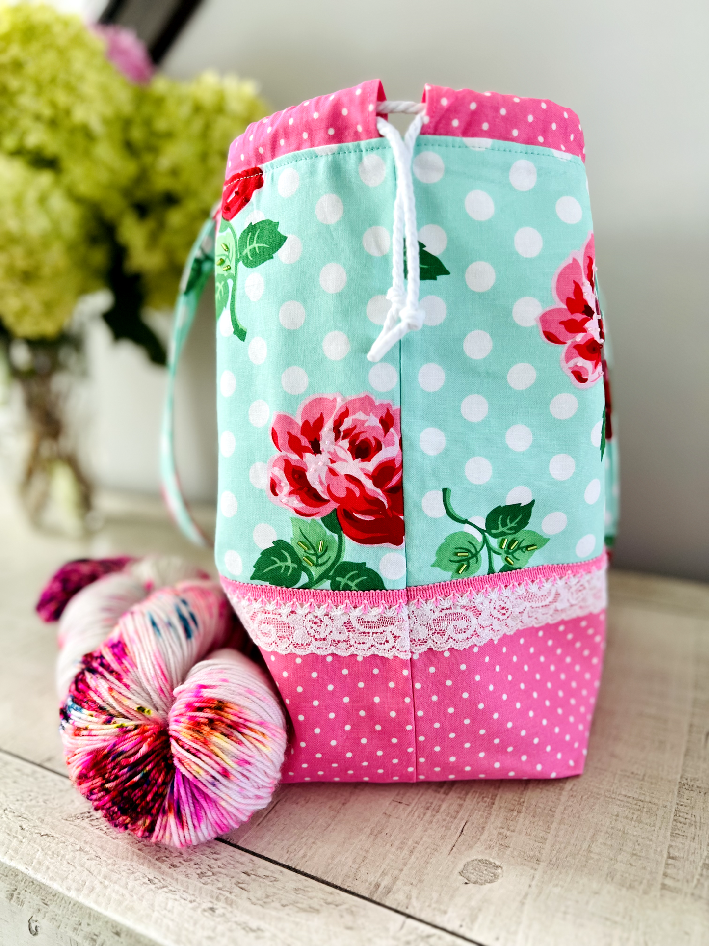 "Rose Garden" Large Project Bag
