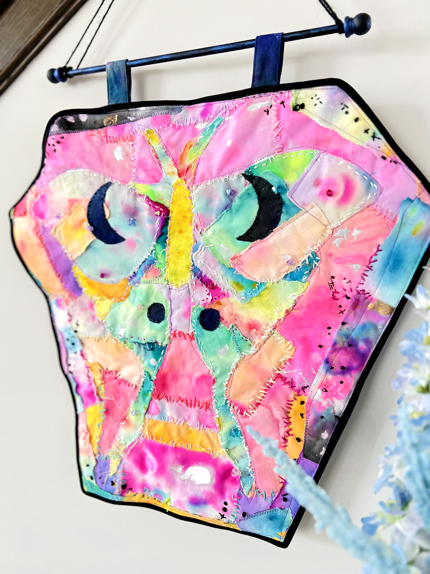"Luna Mystique" Mini Art Quilt Wall Hanging