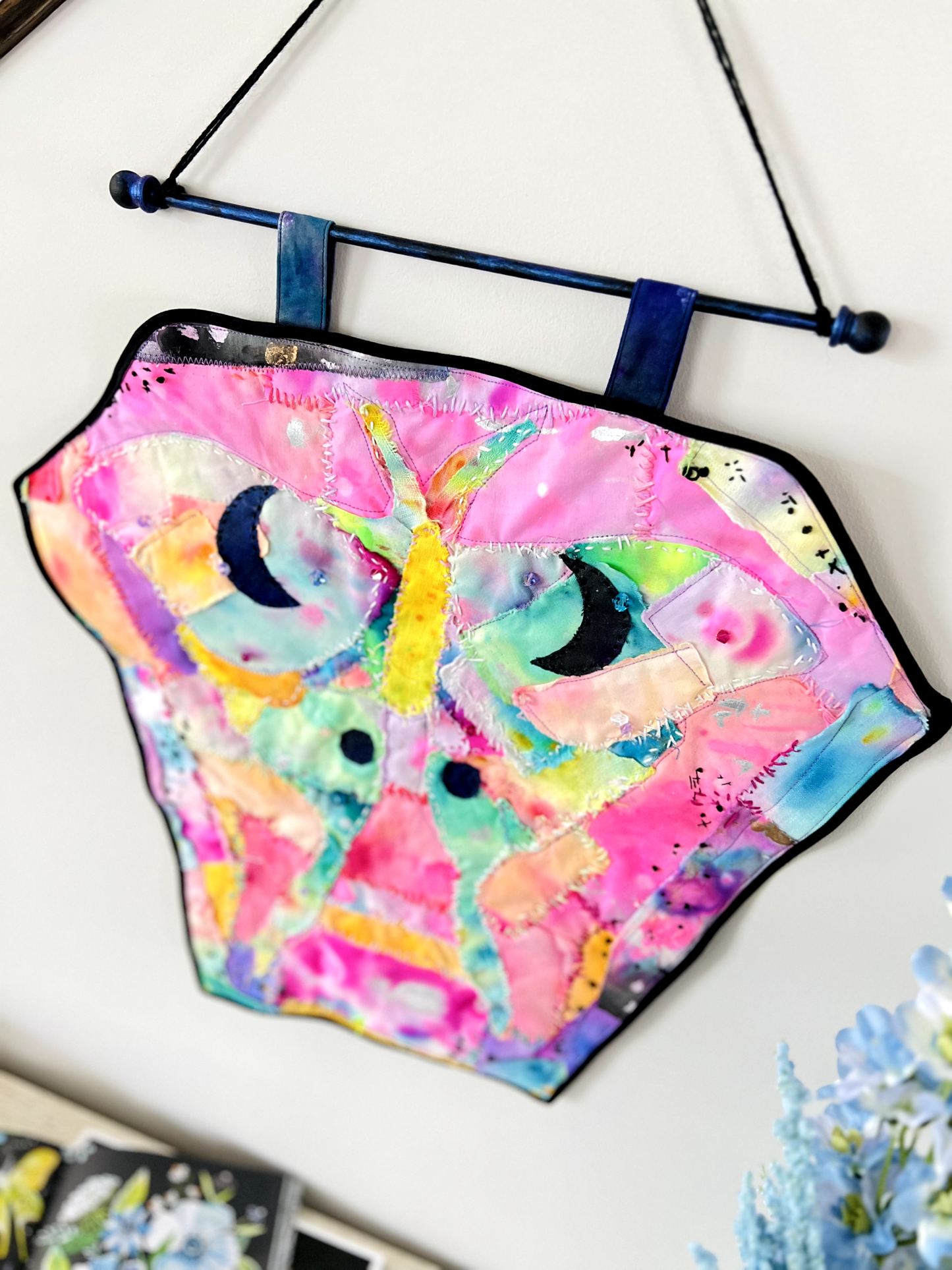 "Luna Mystique" Mini Art Quilt Wall Hanging
