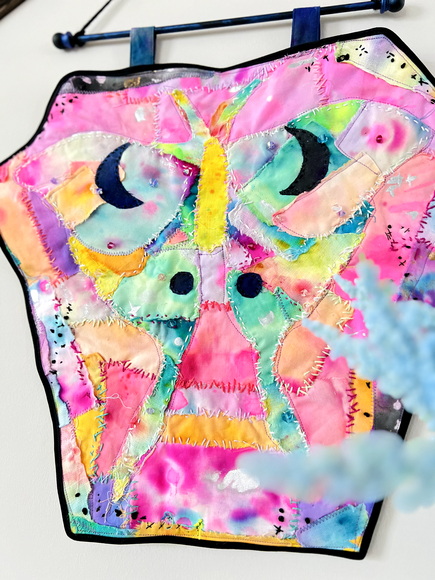 "Luna Mystique" Mini Art Quilt Wall Hanging