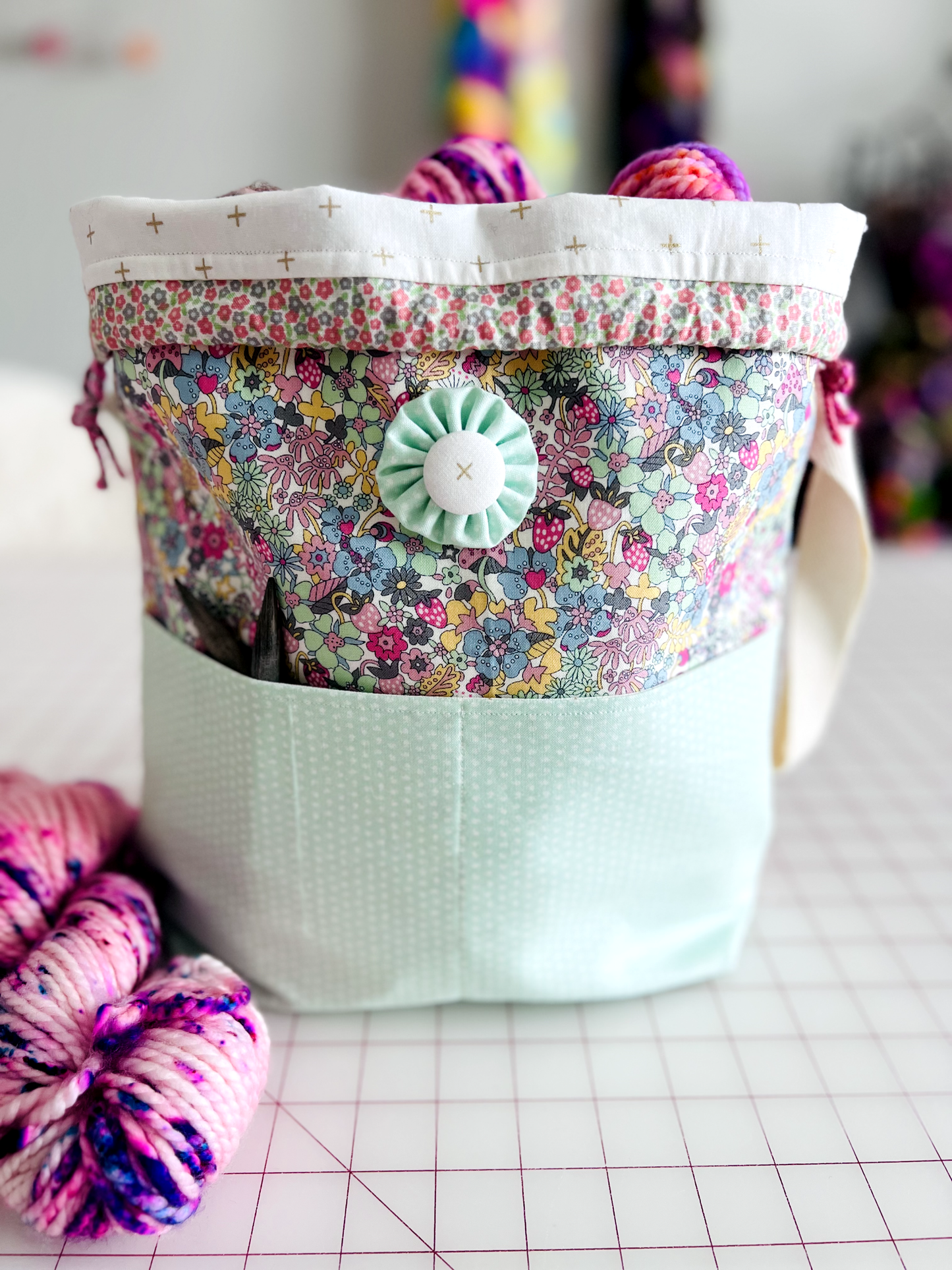 "Strawberry Tea" Project Bag