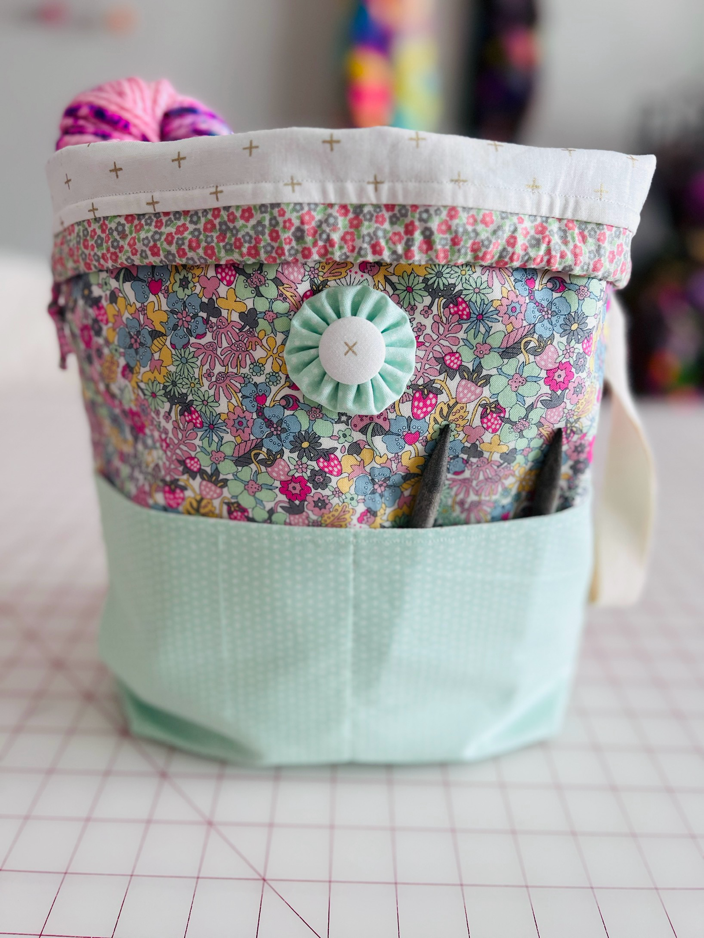"Strawberry Tea" Project Bag