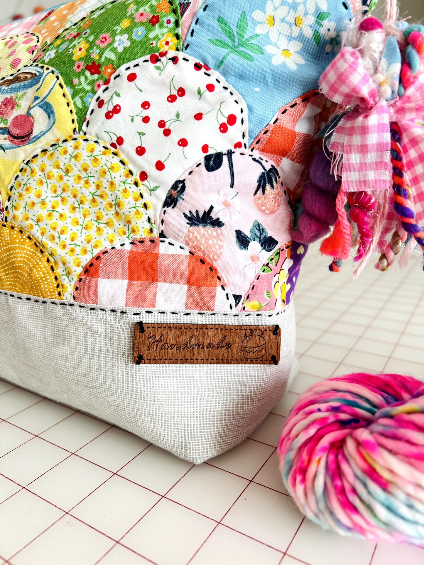 "Sweet Treat" Scrappy Patchwork Zipper Project Bag