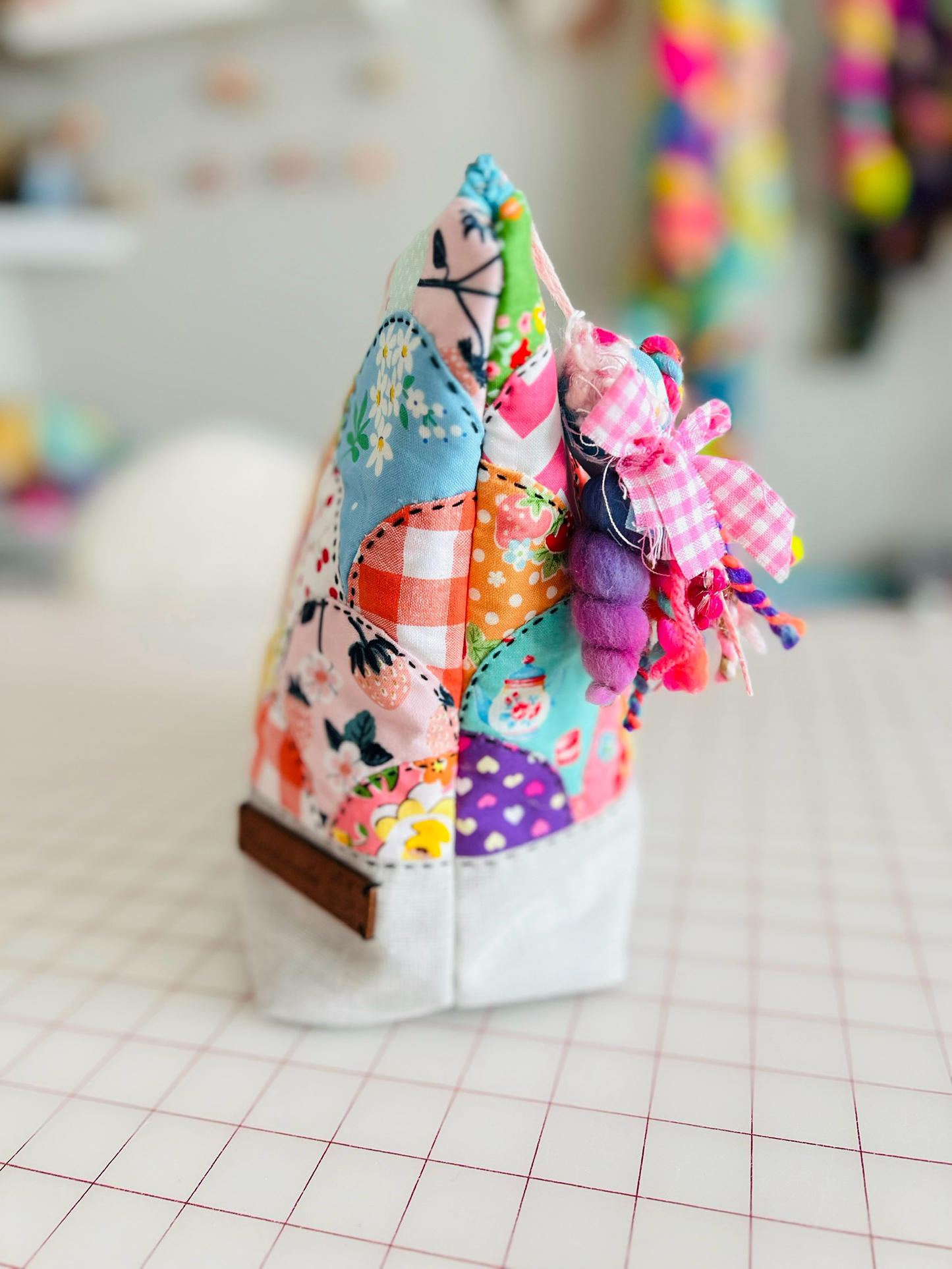 "Sweet Treat" Scrappy Patchwork Zipper Project Bag