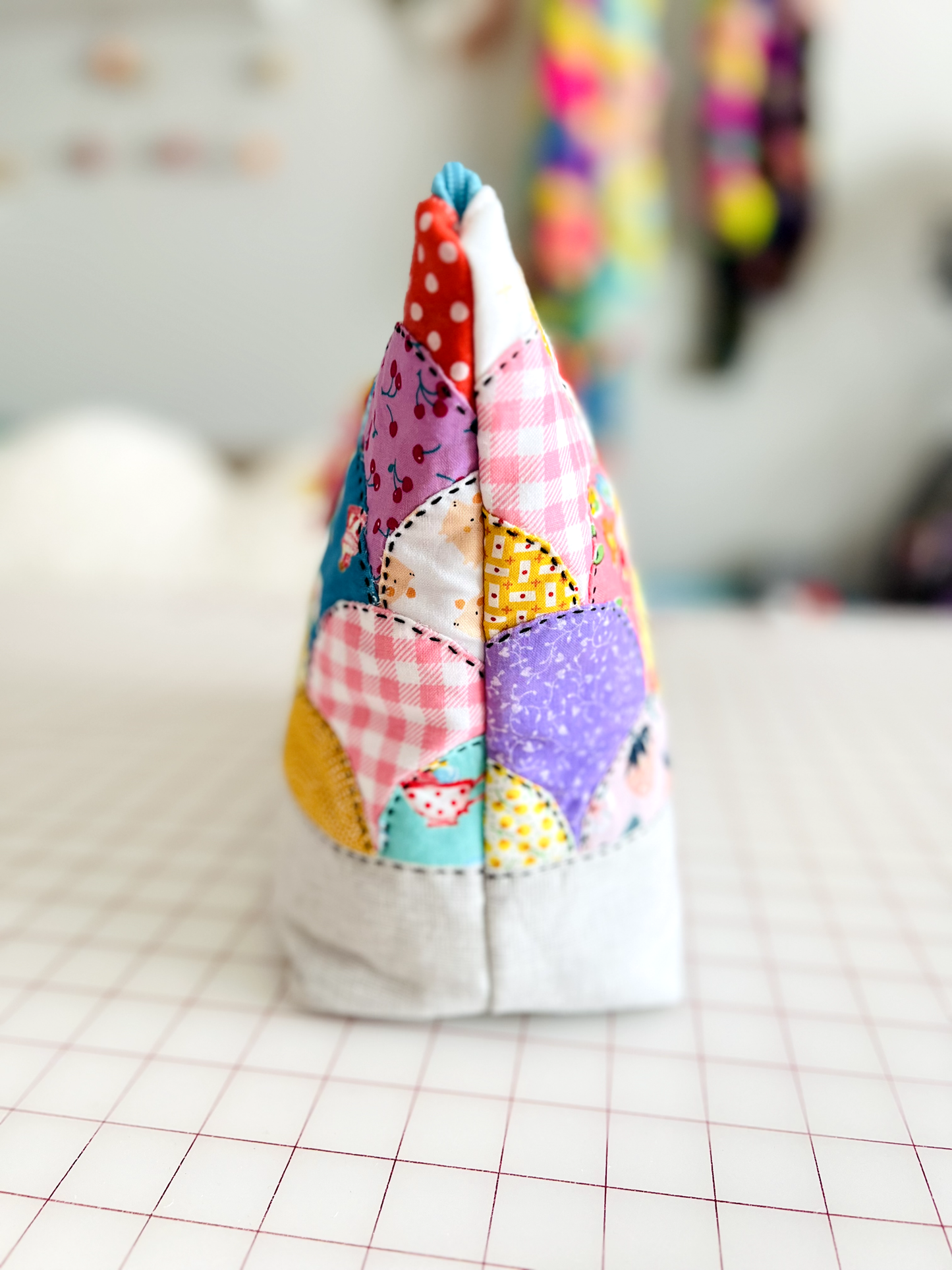 "Sweet Treat" Scrappy Patchwork Zipper Project Bag