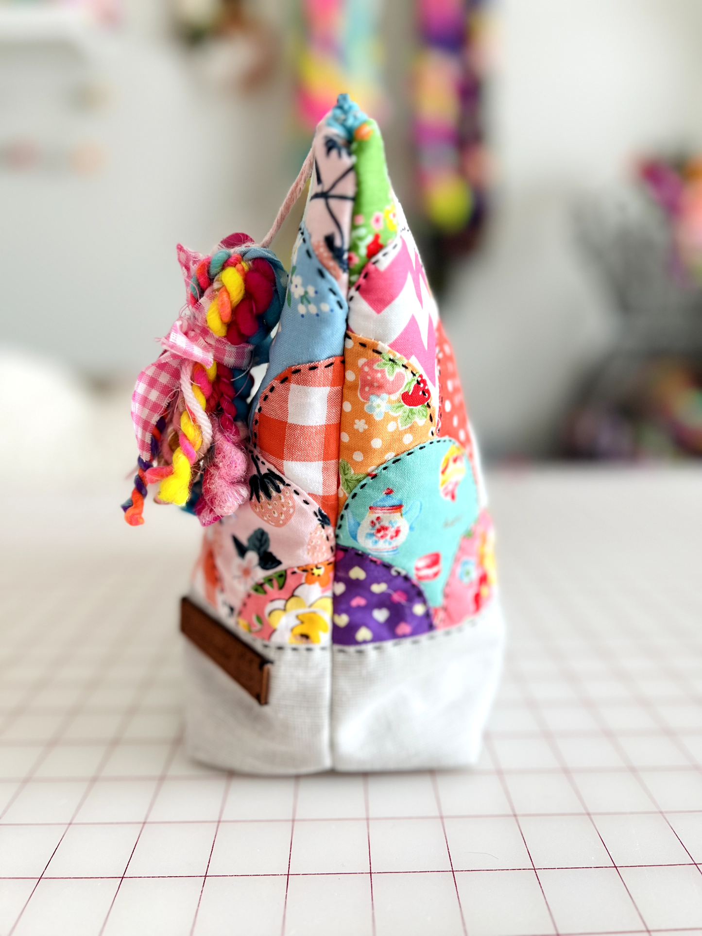 "Sweet Treat" Scrappy Patchwork Zipper Project Bag