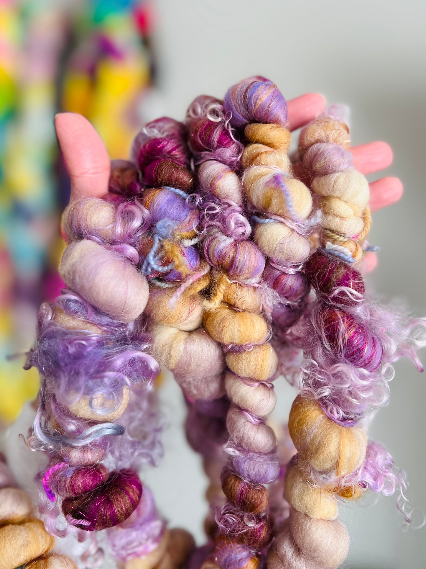 "Wild Berry Pie" Coiled Art Yarn